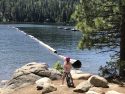 Biking at Pinecrest Lake