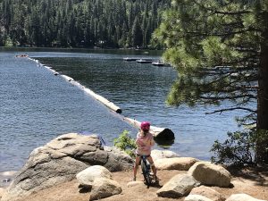Biking at Pinecrest Lake