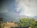 CAL Fire tanker 91 dropping retardant