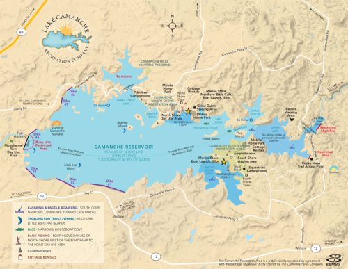 Lake Camanche Map