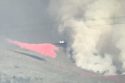 CAL Fire tanker 91 dropping retardant on the Walker Fire