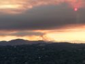 Walker Fire with a red sun