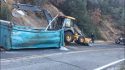 Big rig gravel trailer crash on Parrotts Ferry Road in Columbia area