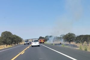 Grass fire along HWY 108 in the Keystone area of Tuolumne County