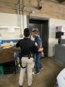 Justine Olkerill handcuffed