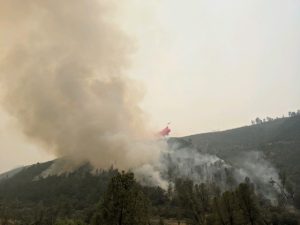 Moc Fire burning in the Moccasin area of Tuolumne County