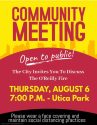 O'Reilly fire Community Meeting Flyer Aug 6 2020