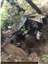 Primitive camping area CCSO found at grow bust Aug 2020 in 12000-block of Armstrong Rd