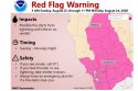 Red Flag Warning issued by NOAA