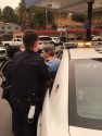 Suspect being arrested at Sonora gas station on Stockton Street