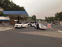 Suspect being arrested at Sonora gas station on Stockton Street