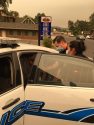 Suspect being arrested at Sonora gas station on Stockton Street