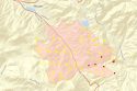The Moc Fire flame activity National Fire Situational Awareness map 3:30 p.m. 8-22-20
