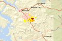 The Moc Fire flame activity National Fire Situational Awareness map-8-23-20
