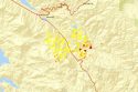 The Moc Fire flame activity National Fire Situational Awareness map at 11 a.m.