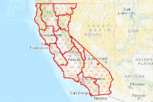BLM Claifornia Fire Restrictions map