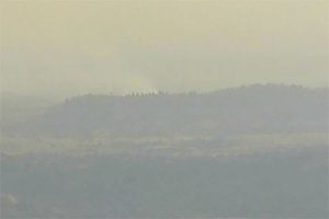 Fire along Highway 108 near Tulloch Road in Keystone area