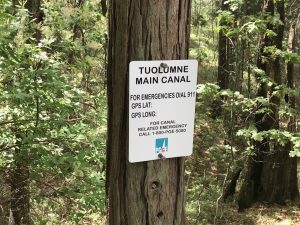 Tuolumne Main Canal Sign