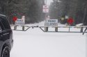 Highway 4 Bear Valley snow gate in Calaveras County