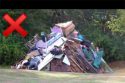 Illegal burn pile