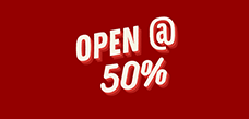 Open at 50%