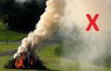 Illegal burn pile