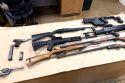 Guns found in the raid of San Andreas home
