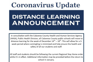 Calaveras County Students To Distance Learn Before Winter Break