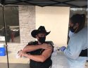 Calaveras County Sheriff Rick Dibasilio get COVID-19 vaccine shot