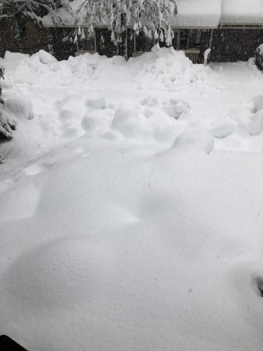 Several feet of snow in Arnold