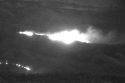 Visible flames on the Abernathy Fire on the Stanislaus National Forest near Camp Mather and Yosemite