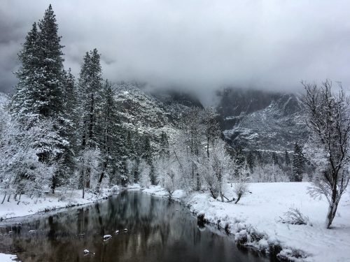 Yosemite park snow