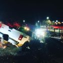 DUI crash into bus stop