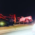 DUI crash into bus stop
