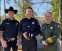 Calaveras Sheriff Rick DiBasilio, Deputy Jason Markovitz and Tuolumne Sheriff Bill Pooley
