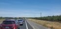Traffic backed up on Highway 108-120 near Knights Ferry after semi crash