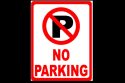 No Parking sign