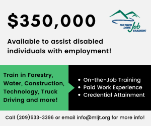 Mother Lode Job Training Awarded $350,000 Grant
