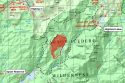 Henry Fire burning near Spicer Reservoir in the STF