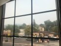 Smoky skies outside of the KVML newsroom in downtown Sonora 8-19-21