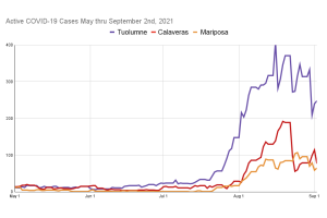 1 Death, 39 New COVID-19 Cases In Tuolumne And 16 New Cases In Calaveras