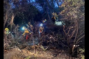Fire near Wigwam Road in Jamestown near Twin Pines Mobile Home Park