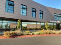 Broken windows at the Adventist Health Sonora Health Pavilion and  Diana J. White Cancer Institute