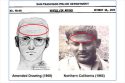 Photo of the police sketch of the Zodiac Killer and Poste highlighting a forehead scar