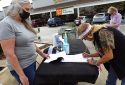 Volunteers in Angels Camp getting signatures for the fire tax
