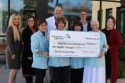(From left) Christy Casey, Oncology Services Director; Andee Houser, Philanthropy Director; Sylvia Weinmeister Volunteer Vice President; Shane Tipton, FNP, PA-C, MS; Vonnie Hobbs, Volunteer President; Linda Monroe, Volunteer Treasurer; Mario DeLise, Chaplain and Director of Volunteer Services; Martha Cover, Volunteer Lifetime Member; and Michelle Fuentes, President of Adventist Health Sonora.