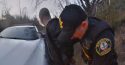 Suspect Jakob Main being arrested