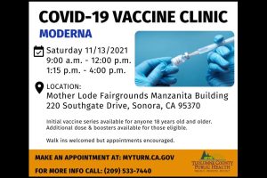 Vaccine Clinic Tuolumne County Health Department