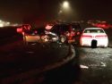 Crash on Mono Way in the Peppery Restaurant parking lot