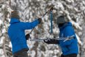 DWR Snow Pack Survey at Phillip Station in Sierra Nevada Mountains 12-30-21